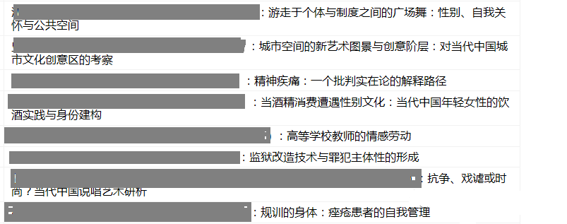 同门的论文题目